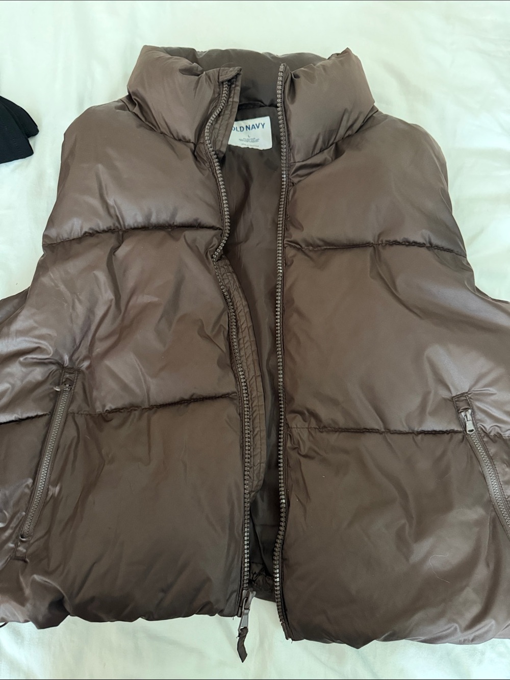 Old Navy Dark Brown Quilted Puffer Vest